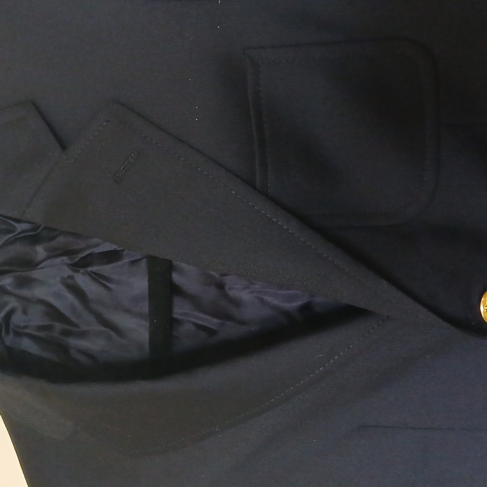 Ing Loro Piana Navy Blue Wool Boy's Blazer Size 10 - Picture 3 of 12
